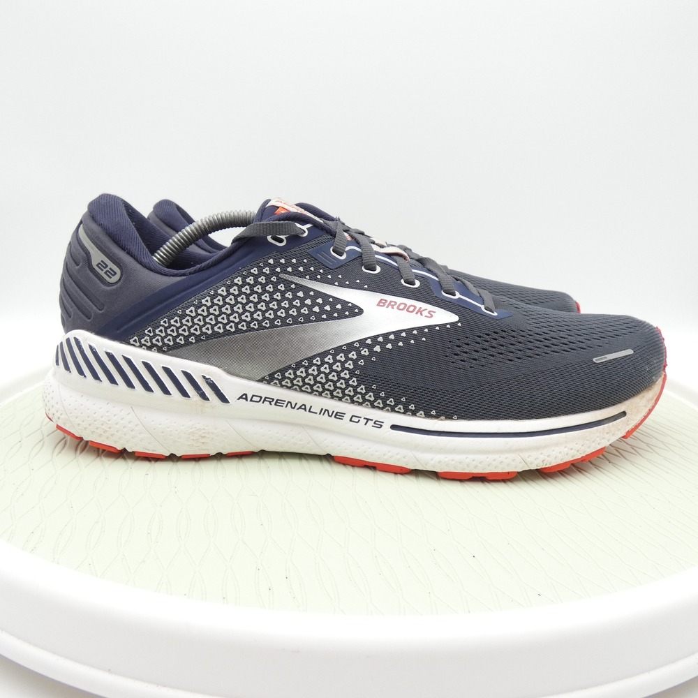 Brooks Adrenaline GTS 22 Mens Running Shoes Navy Orange 1103661D435 Size 12.5